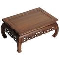 Meditation Table Hand Carved Meditation Puja Rectangle Witchcraft Altar Table Small Wooden Low Table For Sitting On The Floor Coffee Tables Living Room (Color : Brown, Size : L)