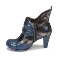 Irregular Choice Miaow Womens Blue Ankle Boots Shoes Pussy Cat Character High Heels Party Xmas 6