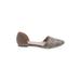 Restricted Shoes Flats: Slip-on Chunky Heel Casual Gray Shoes - Women's Size 6 1/2 - Almond Toe