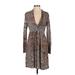 H&M Casual Dress: Brown Snake Print Dresses - Women's Size Small