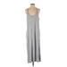 Victoria's Secret Casual Dress - Midi Scoop Neck Sleeveless: Gray Solid Dresses - Women's Size Small