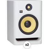 KRK ROKIT 8 G4 White Noise 8" 2-Way Active Studio Monitor (White, Pair) RP8G4WN-NA