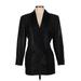 DKNY Blazer Jacket: Mid-Length Black Leopard Print Jackets & Outerwear - Women's Size 2