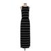 Ann Taylor LOFT Outlet Cocktail Dress - Midi: Black Stripes Dresses - Women's Size X-Small Petite