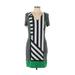 Donna Ricco Casual Dress: Black Stripes Dresses - Women's Size 8