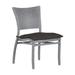 Summer Classics Skye Stacking Patio Dining Side Chair w/ Cushions in Gray | Wayfair 358124+C4653120N
