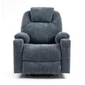Latitude Run® Lulubelle 38.6" Wide Chenille Lift Assist Standard Recliner Chenille/Stain Resistant in Gray | 42.86 H x 38.6 W x 35.4 D in | Wayfair