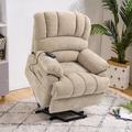 Latitude Run® High Back Large Size Chenille Power Lift Recliner Chair Chenille in Brown | 42 H x 42 W x 39 D in | Wayfair