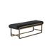 Cole Bench in Brass with Black Boucle - Shatana Home Z-COLE-BENCH BRS BLK