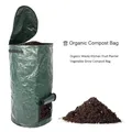 Composteur de jardin sac de fermentation écologique avec fermeture éclair et double Foy bac