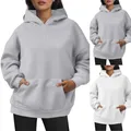 Pull à capuche en velours pour femme sweats à capuche sourire pull PVD respirant hiver