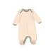 Burt's Bees Baby Long Sleeve Outfit: Tan Jacquard Bottoms - Size Newborn