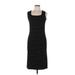 Elie Tahari Casual Dress - Sheath Square Sleeveless: Black Polka Dots Dresses - Women's Size Small