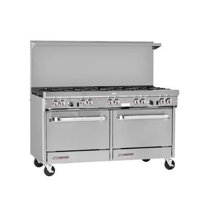 Southbend S60DD-2RR LP 60" 6 Burner Commercial Gas Range w/ Griddle/Broiler & 2 Standard Ovens, Liquid Propane, Stainless Steel, Gas Type: LP