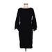 Ava & Aiden Casual Dress - Sheath: Black Print Dresses - Women's Size 6