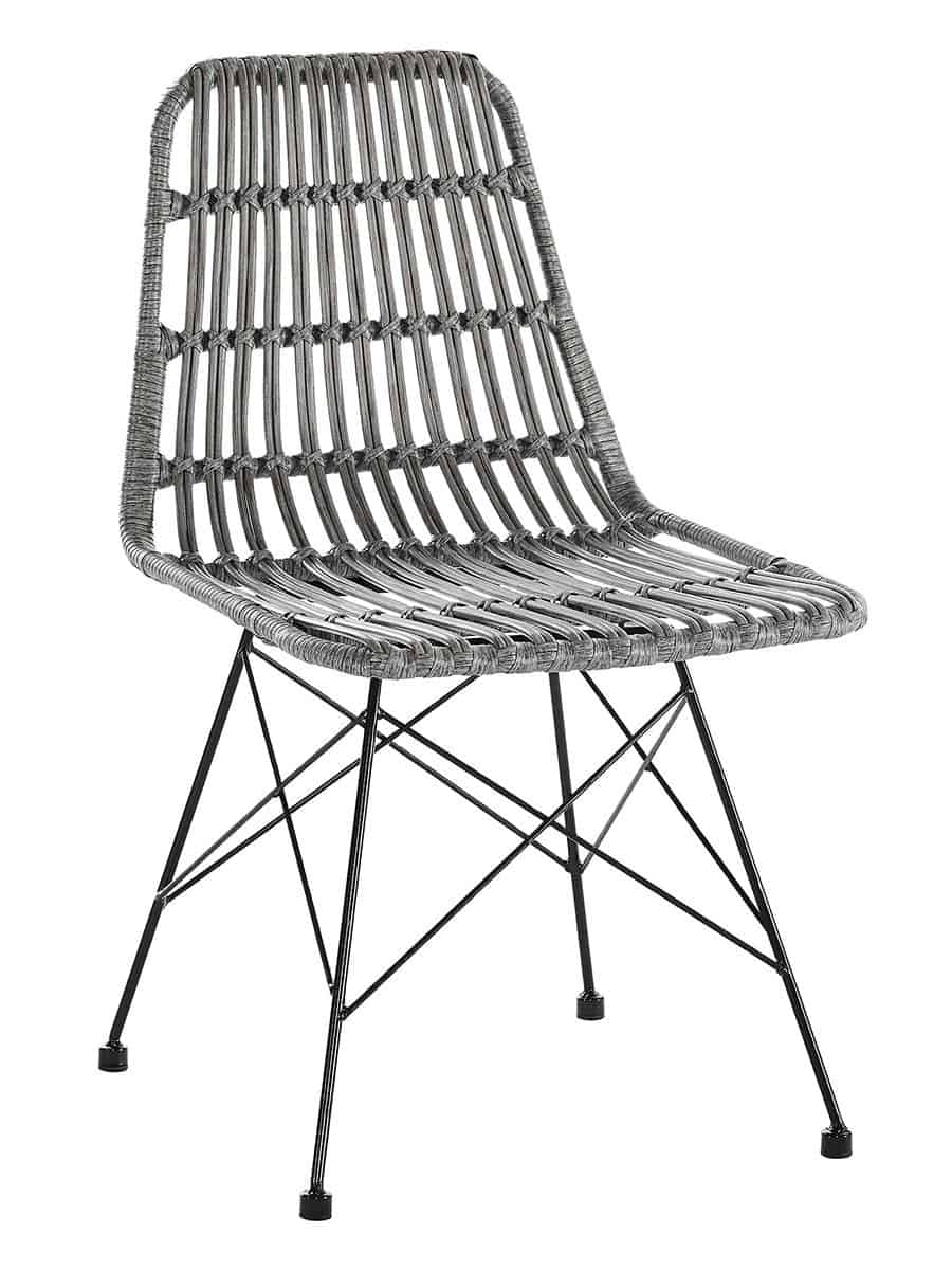 MiaMöbel Stuhl 'Keno' Metall, Polyrattan Modern