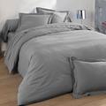 Housse de couette 240x220 gris galet en coton