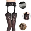 New Sexy Lingerie calze calze Jacquard a rete nere collant collant donne adulte coscia collant trasparenti ricamo collant