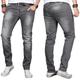 Slim-fit-Jeans ALESSANDRO SALVARINI "ASLuca" Gr. W31 L32, Länge 32, grau (as046) Herren Jeans Slim Fit