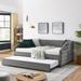 Full Size Daybed with Trundle Upholstered Tufted Sofa Bed