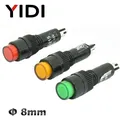 5/10pcs NXD-215 8mm plastica LED indicatore luminoso 12V 24V 110V 220V AC DC LED rosso verde blu