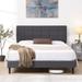 Queen Size Fabric Upholstered Platform Bed with Headboard