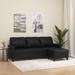 vidaXL 3-Seater Sofa with Footstool Black 70.9" Faux Leather - 78" x 30.3" x 31.5"