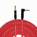 1/4 TRS Male to Right Angle 1/4 TS - 200 Feet - Red - Pro 3-Pin Microphone Connector for Powered Speakers Audio Interface or Mixer for Live Performance & Recording