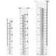 3Pcs Professional Rain Gauge Tube Practical Glass Rain Measuring Cylinder