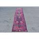 Runner Rug Vintage Rug Turkish Rug Herki Carpet 31x132 Inches Pink Rug Outdoor Rug Kitchen Carpet Handwoven Corridor Rug 8840