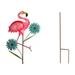 Out Door Decor Pink Decorations Garden Metal Flower Stake Flamingos Ornaments Outdoor Figurines