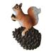 Simulation Squirrel Pine Cone Resin Animals Pendant Mini Glass Fruit Decor Model Figure