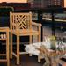 Teak Wood Chippendale Outdoor Patio Barstool