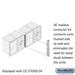 Salsbury 3706CK Recessed Mounted 4C Horizontal Mailbox Connector Kit for 6 Door High Units