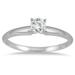 SZUL Women s 1/4 Carat Round Diamond Solitaire Ring in 14K White Gold (J-K-L Color I2-I3 Clarity)