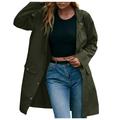 iOPQO Jackets for Women Fleece Jacket Women Windproof Jackets Raincoat Rain Windbreaker Rain Lightweight Womens Coat Women s Coat Trench Coat Women Womens Winter Coats Green L