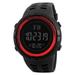 XIAN Men Outdoor Sports Watch Waterproof Casual Luminous Stopwatch Alarm Simple Army Watch Gift for Birthday Christmas Red