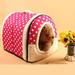 KIHOUT 2-in-1 Pet Rainbow Striped House and Portable Sofa Non-Slip Dog Cat Igloo Bed Warm Lovely Pet House Gift for Pets