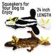 Large Dog Toys Set of 3 Plush Stuffingless Animals 24 Inches - Skunk/Wolf Squeaky Toys - Duck Squeaky w/ Crinkle Body and Rope for Tug. Rubber Ball for Aggressive Chewers Medium/Large Dogs + Carry Bag