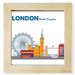 London Eye Double-Decker Buses Graffiti Square Picture Frame Wall Tabletop Display