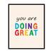 Poster Master You Are Doing Great Poster - Motivational Print - Positive Affirmations Art - Gift for Boys Girls Kids & Parents - Inspiring Decor for Classroom or Kid s Room - 8x10 UNFRAMED Wall Art