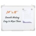 VEVOR Magnetic Whiteboard 24 x 18 inches Dry Erase Board for Wall with Aluminum Frame White Board Includes 1 Magnetic Erase & 2 Dry Erase Marker & Movable Tray for Office Home Restaurant and School