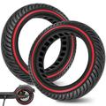 Threns 2pcs Scooter Tire Set 8.5 Inch Tubeless Scooter Solid Tyre Anti Puncture Electric Scooter Replacement Rubber Tyre Compatible with M365 Electric Scooter Tire Accessories