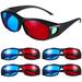 5 Pcs 3d Glasses 3d Movies Glasses 3d Viewing Glasses Red And Blue 3d Glasses Anaglyph Glasses