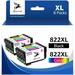822XL Ink Cartridge for Epson 822 Ink 822xl Use with Epson Workforce Pro WF-3820 WF-4820 WF-4830 Printers (Black Cyan Magenta Yellow 8-Pack)