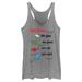 Women's Mad Engine Heather Gray Dr. Seuss Un Pez Dos Peces Racerback Tank Top