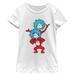 Girl's Youth Mad Engine White Dr. Seuss Thing 1 and 2 Graphic T-Shirt