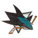 San Jose Sharks 24'' x Distressed Logo Cutout Sign