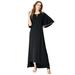 Plus Size Women's Keyhole Hi-Low Midi Dress by Roaman's in Black (Size 26/28)