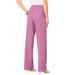 Plus Size Women's Wide-Leg Bend Over® Pant by Roaman's in Mauve Orchid (Size 36 W)